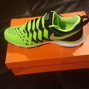 New Mens 10 Nike Free Trainer 5.0Flash Lime/Black